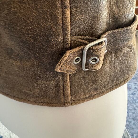 WilliWear Brown Suede Leather Vest Womens Size Medium Zip Front Pockets Western - Picture 9 of 11